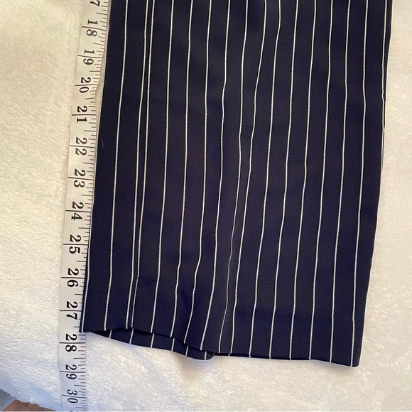 Aritzia Babaton Modesto Blue White Pinstripe 2 pants tailored wide leg pants - Picture 10 of 10